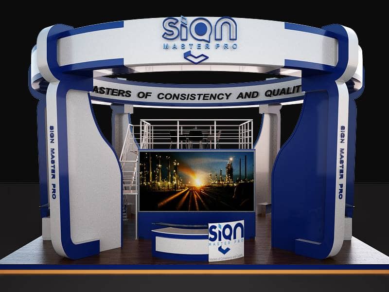 service booth by signmasterpro.co.th